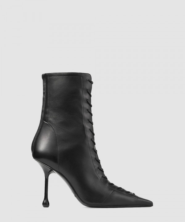 [JIMMY CHOO-지미추] Scarlett Ankle Boot 95 블랙 나파 가죽 부츠 SCARLETTAB95NAP