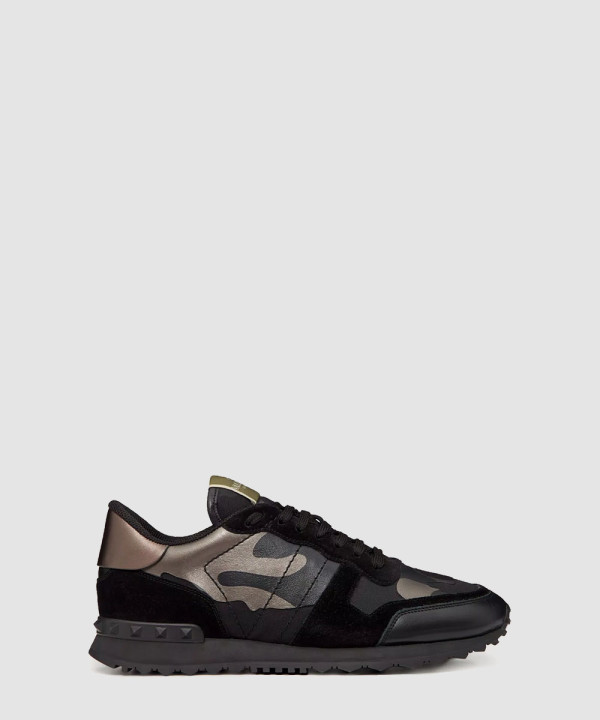 [VALENTINO-발렌티노] 라미네이트 가공 카무플라주 느와르 락러너 스니커즈 5Y2S0723NTA