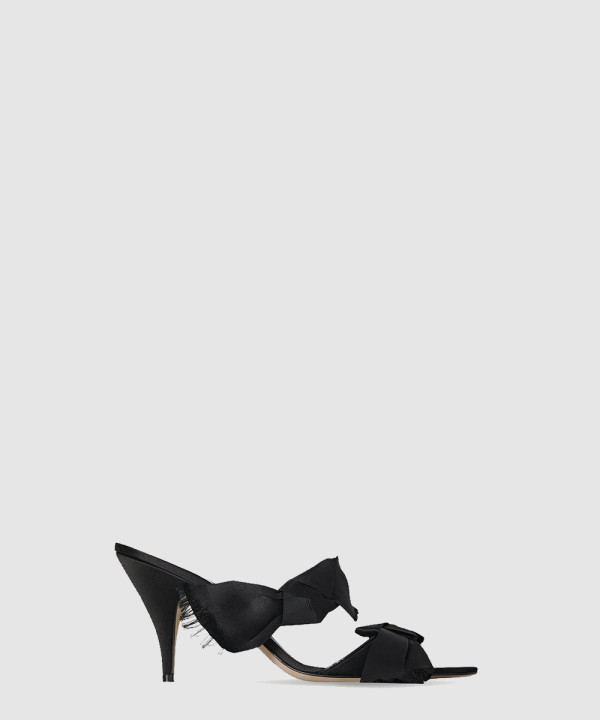 [THE ROW-더로우] Vika Knot 새틴 힐 샌들 F1569W326BLK