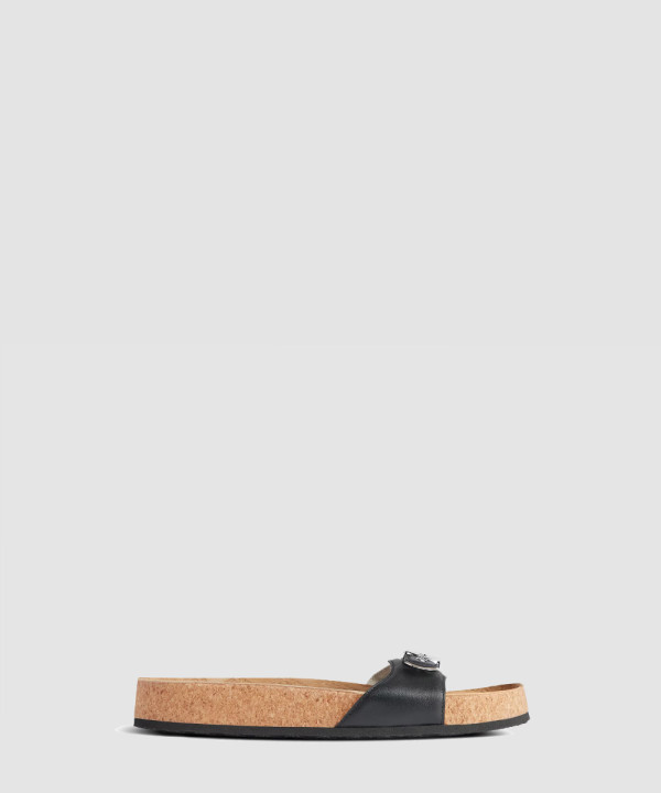 [BALENCIAGA-발렌시아가] 여성 발렌시아가 I 숄 플랫 샌들 블랙 827426